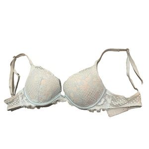 Victiria’s Secret Lacey Push-Up Bra w Underwire|Light Mint Over Beige|34B
